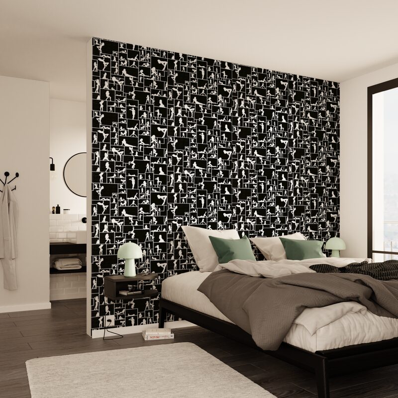 Papier peint TEMPTATION BY KOZIEL coloris noir