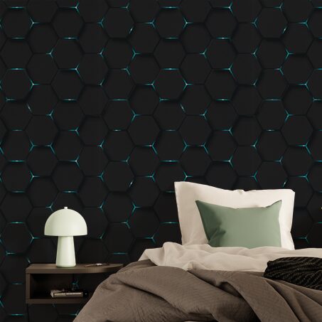 Papier peint intissé OLEN coloris noir