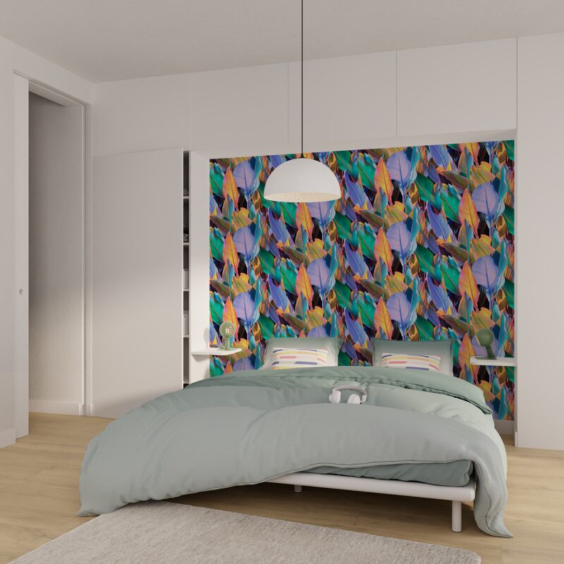 Papier peint intissé OLINDA coloris multicolore
