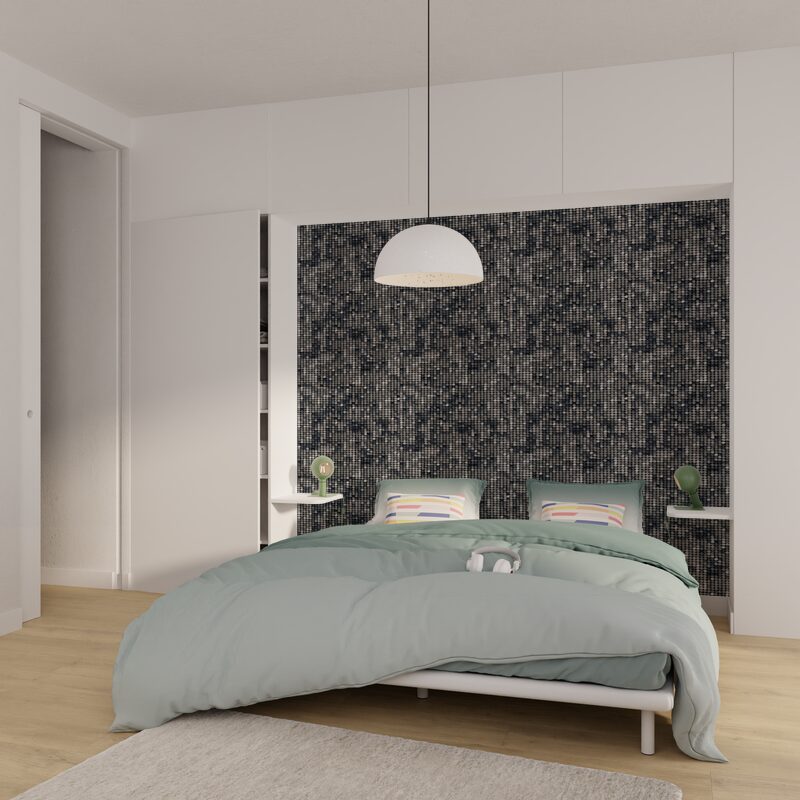 Papier peint intissé PALADIUM coloris argent
