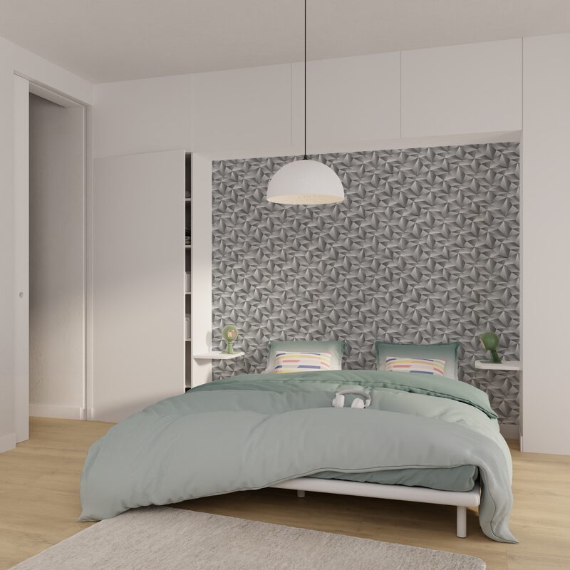 Papier peint intissé ZENITH coloris argent