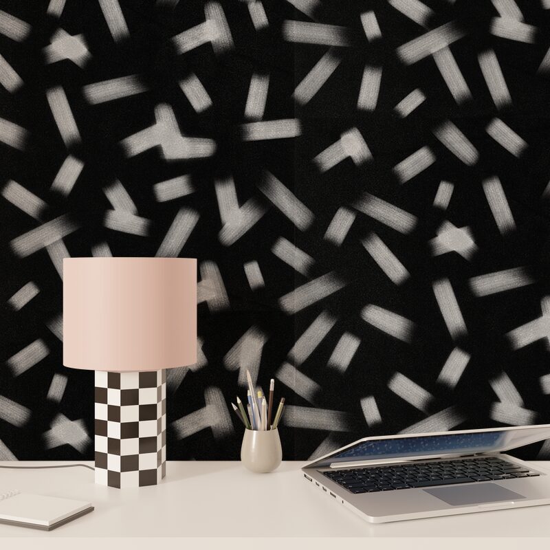 Papier peint intissé TOMORROW coloris noir