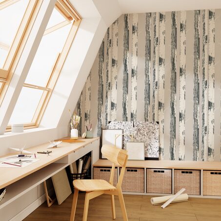 Papier peint intissé BETULA coloris beige clair