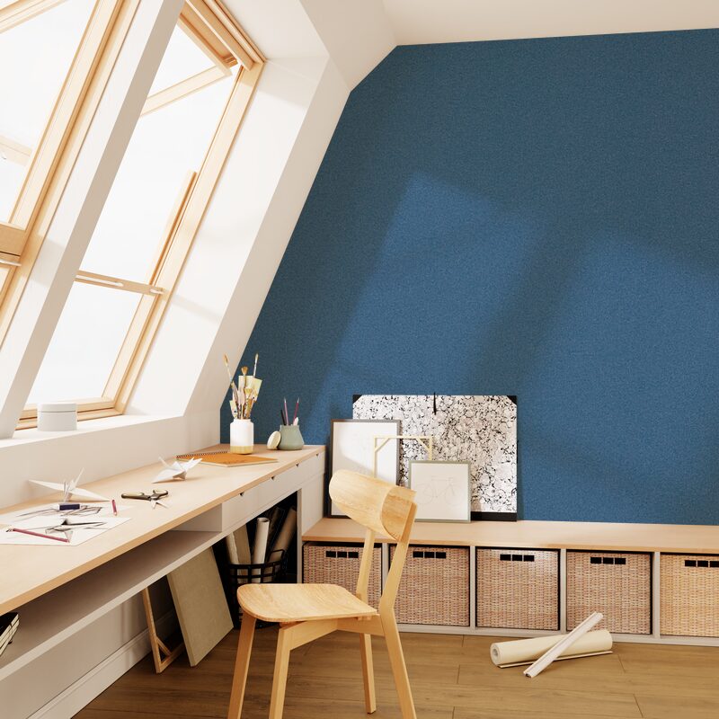 Papier peint intissé OPAL coloris bleu nuit