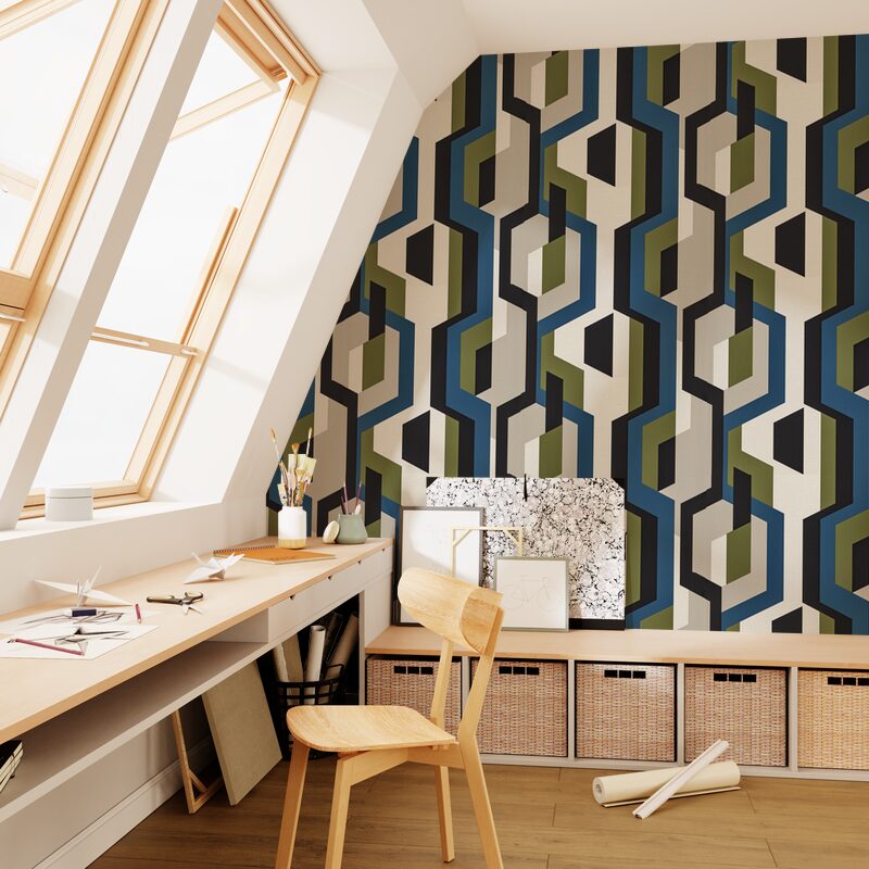 Papier peint intissé JASPER coloris multicolore
