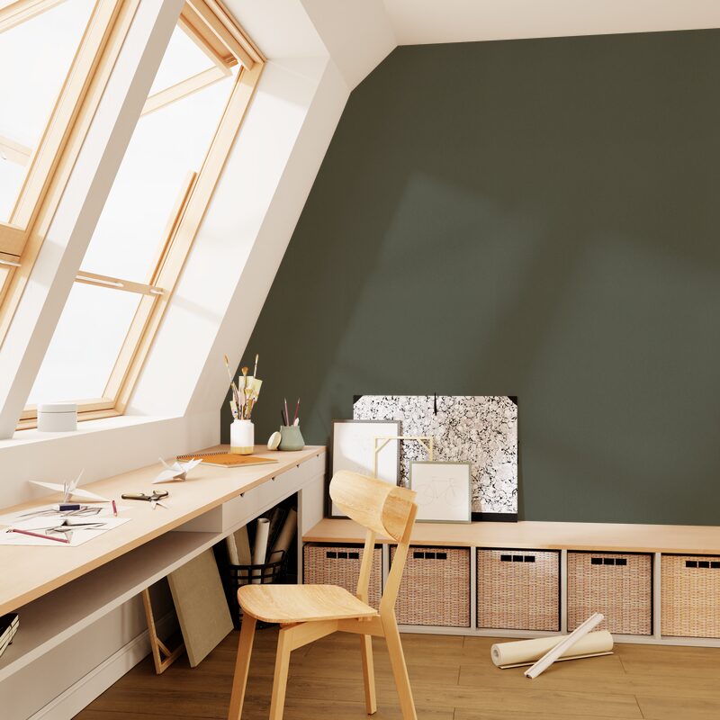 Papier peint intissé OPAL coloris kaki
