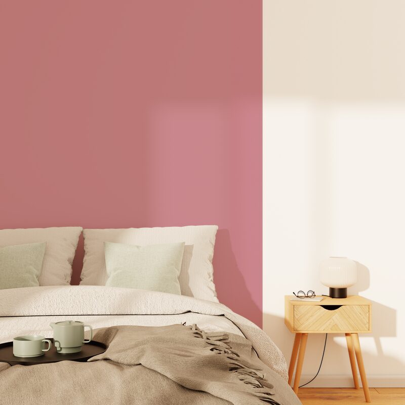 Papier peint intissé OPAL coloris bois de rose
