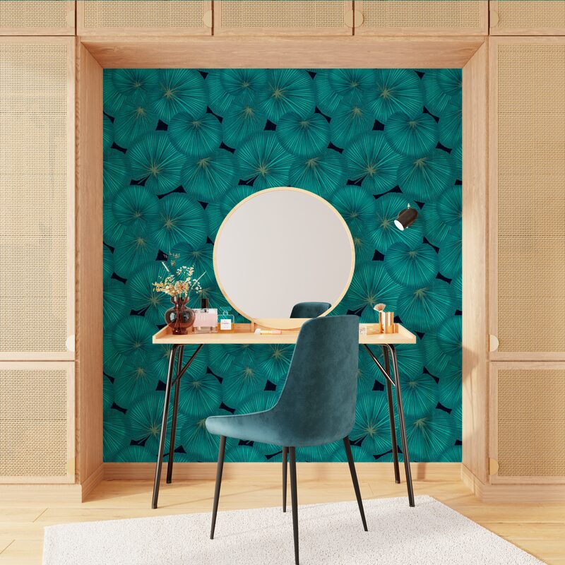 Papier peint intissé TAKAYAMA coloris vert émeraude