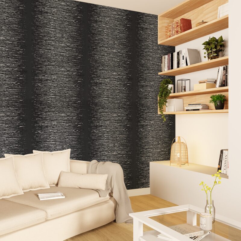 Papier peint intissé ÉCLAT coloris noir