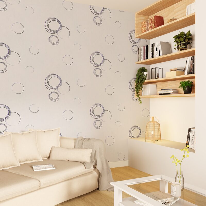 Papier peint intissé ELLIPSE coloris blanc