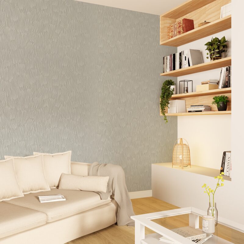 Papier peint intissé CLUB coloris gris perle