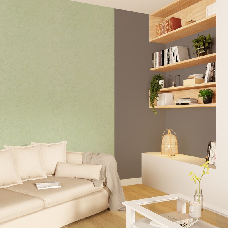 Papier peint ILLICO coloris vert amande
