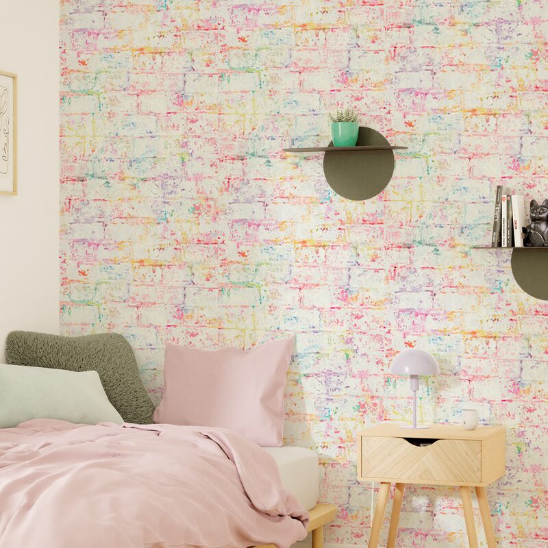 Papier peint intissé JOY coloris multicolore