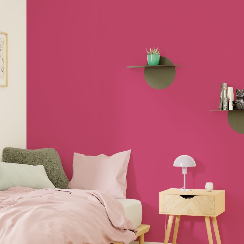 Papier peint intissé OPAL coloris rose fuchsia
