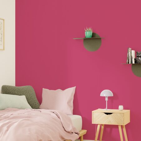 Papier peint intissé OPAL coloris rose fuchsia