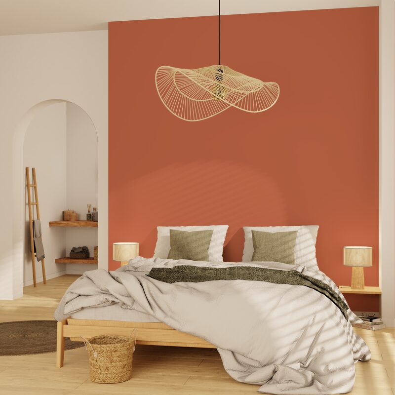 Papier peint intissé OPAL coloris terracotta