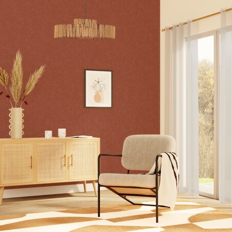 Papier peint vinyle SYDNEY coloris terracotta