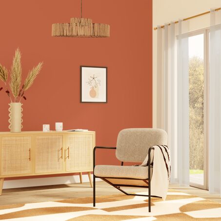 Papier peint intissé OPAL coloris terracotta