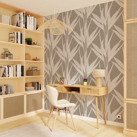 Papier peint vinyle LAUREN coloris lin