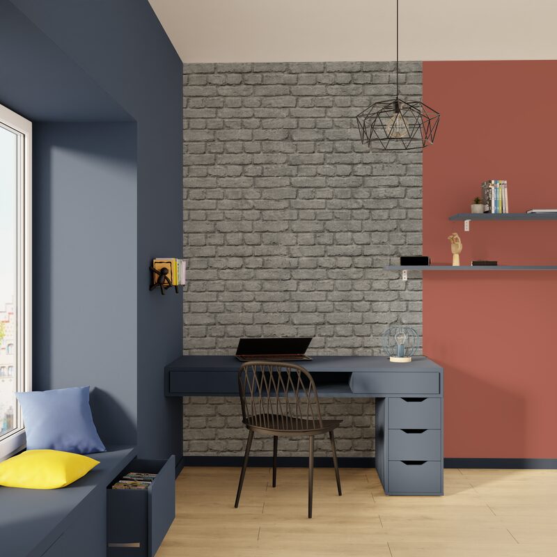 Papier peint AGORA coloris argent