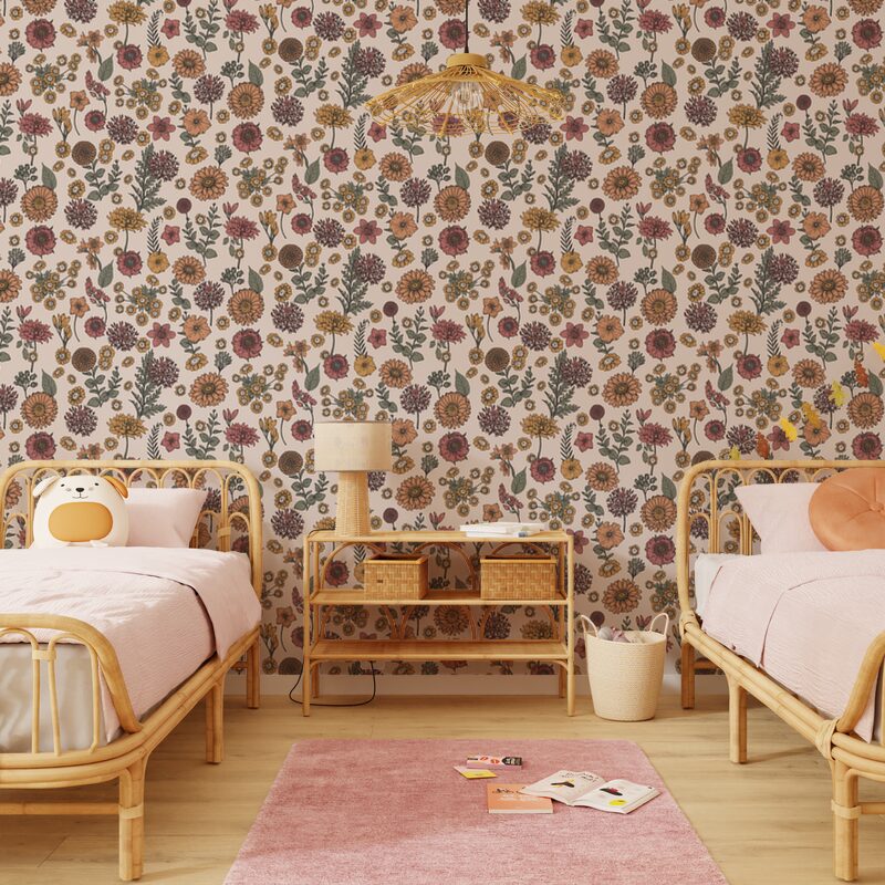Papier peint intissé ALINE coloris multicolore