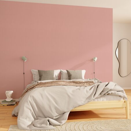 Papier peint intissé FLORENTINE coloris rose poudré