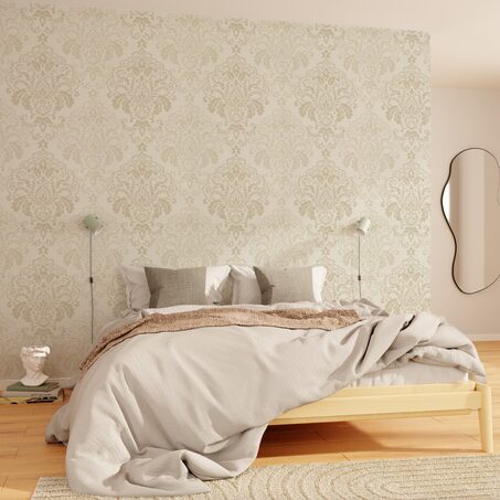 Papier peint vinyle ADANA coloris sable beige