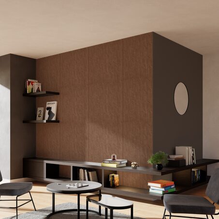 Papier peint intissé DARRON coloris chocolat
