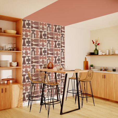 Papier peint intissé MAIANA coloris terracotta