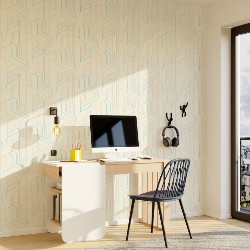 Papier peint intissé RAYNE coloris blanc