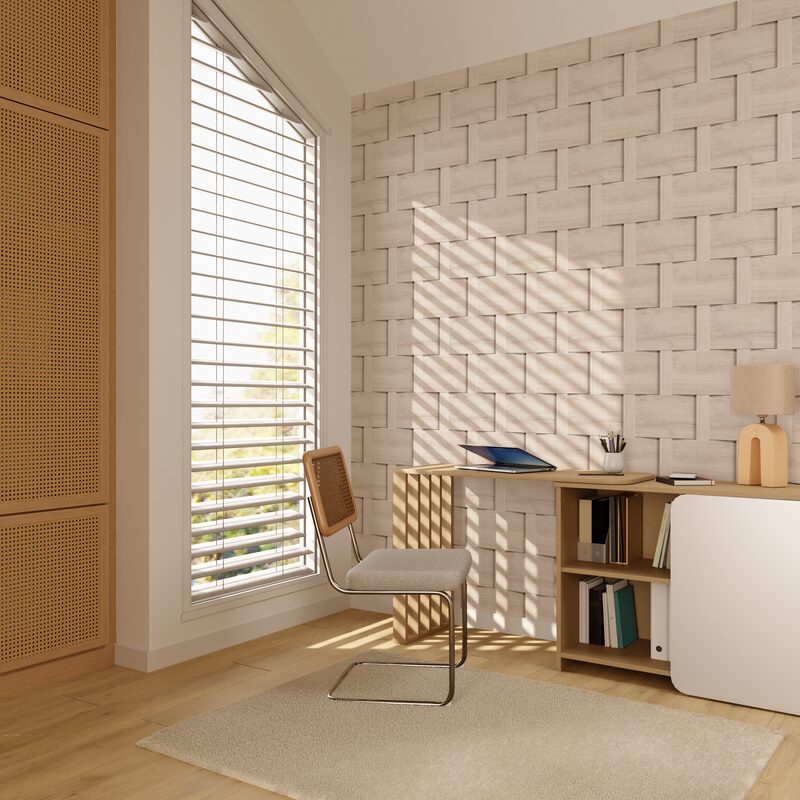Papier peint intissé JACOB coloris bois clair