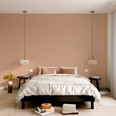 Papier peint intissé OPAL coloris pêche