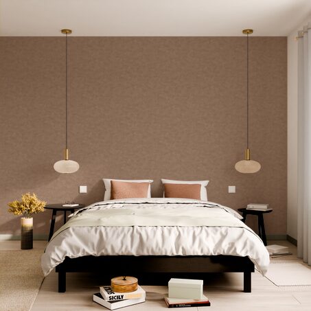 Papier peint intissé RAVENNE coloris praline