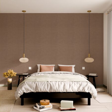 Papier peint intissé RAVENNE coloris praline