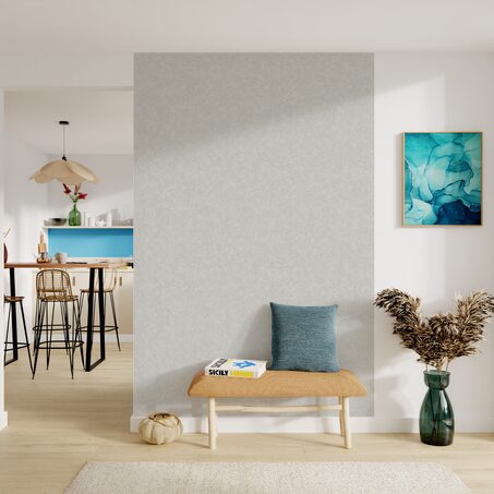 Papier peint vinyle SYDNEY coloris gris perle