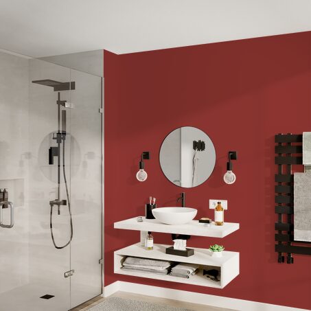 Peinture Multi-supports ILLICO Acrylique rouge néon Satiné 2,5 L
