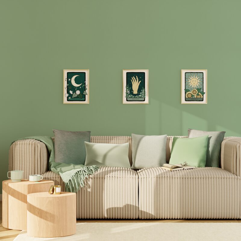 Papier peint intissé MALYA coloris vert pistache