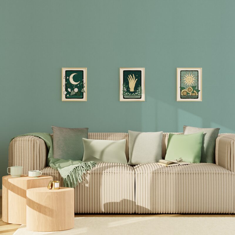 Papier peint intissé PALAZZO coloris vert céladon