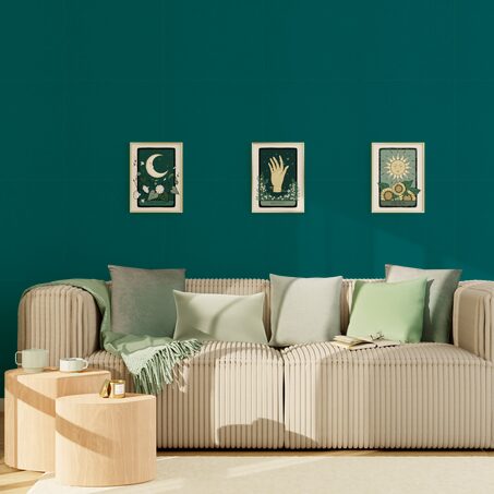 Papier peint intissé PALAZZO coloris vert émeraude