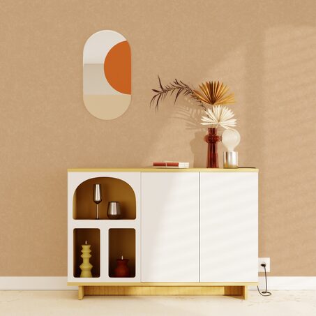Papier peint vinyle SYDNEY coloris abricot