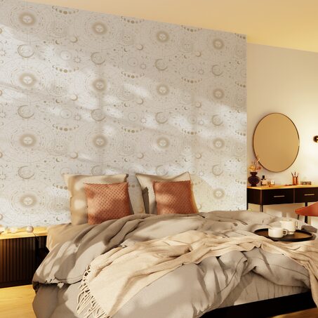 Papier peint intissé ZODIAC coloris blanc
