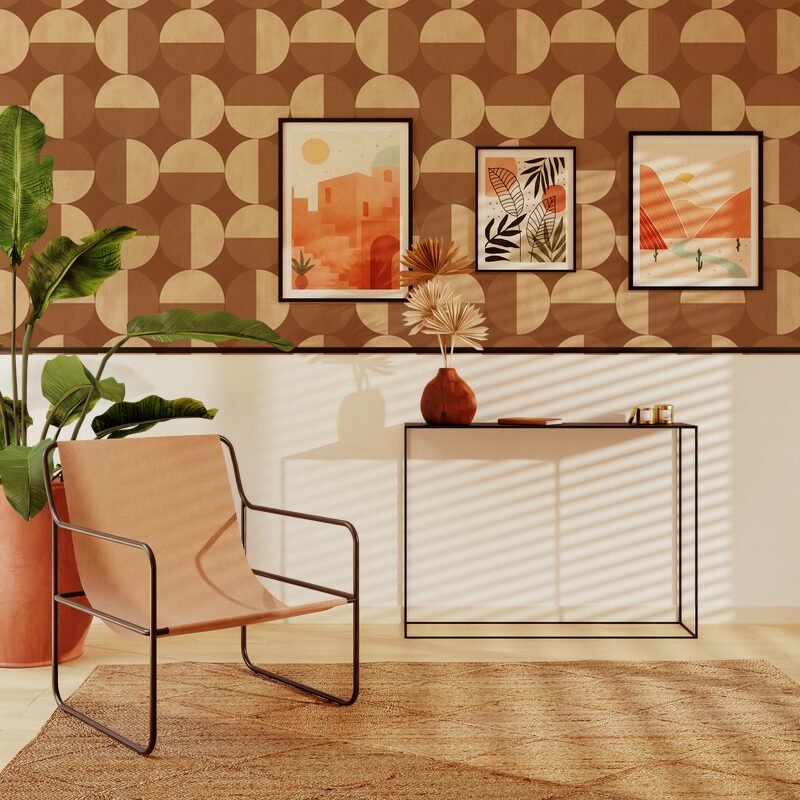 Papier peint intissé LUCIANO coloris terracotta