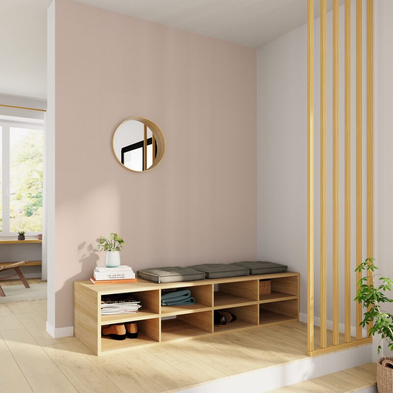 Papier peint intissé OPAL coloris rose pétale