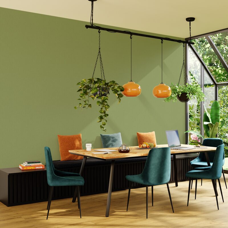Papier peint intissé NUNCA coloris vert gazon