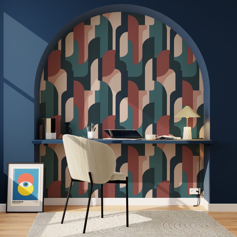 Papier peint intissé BRITTA coloris multicolore