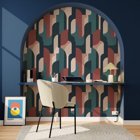 Papier peint intissé BRITTA coloris multicolore