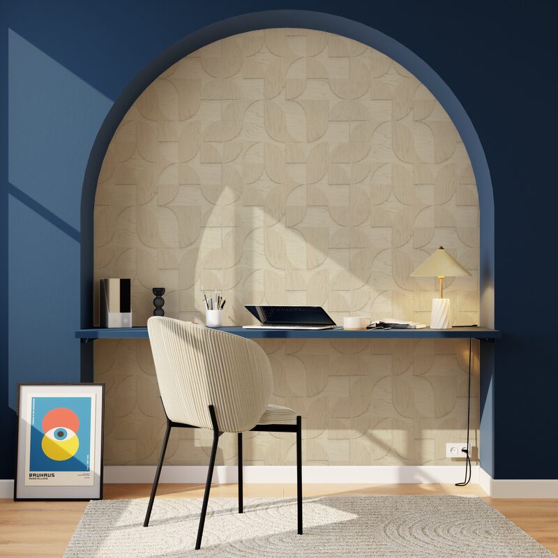 Papier peint intissé KENLEY coloris beige chaud