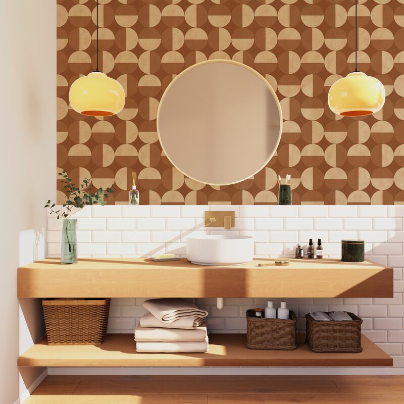 Papier peint intissé LUCIANO coloris terracotta