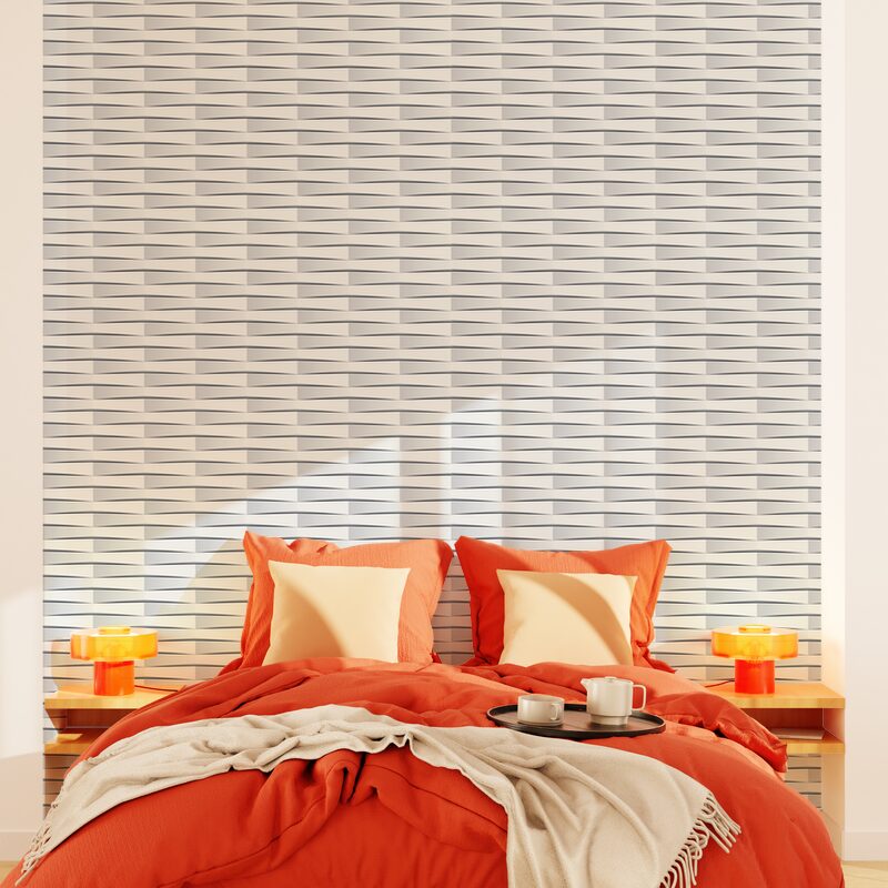 Papier peint intissé ALEK coloris gris moyen