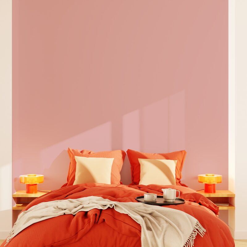 Papier peint intissé OPAL coloris rose quartz
